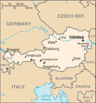 Kaart van Oostenrijk