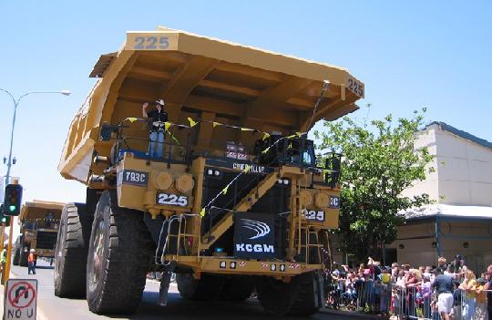 Een truck tijdens een straatfestival in Kalgoorlie. (bron: Super Pit Site)