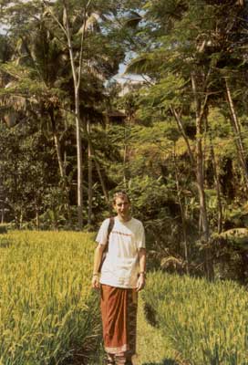 De rijstvelden rondom de tempel van Puri Gunung Kawi op Bali. (Indonesië - 2003)